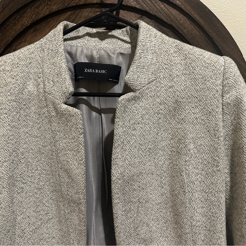 Zara Basic Gray Blazer - image 3